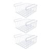 3pcs Under Shelf Storage Basket Iron Space Saving Multifunctional Hanging Under Cabinet Organizer