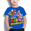 Maglietta Fashion Mario 2025 Abbigliamento per Bambini Top Maglietta per Ragazzi Maglietta Gioco Stampa 3D Maglietta Animazione Divertente Manica Corta Abbigliamento per Neonate