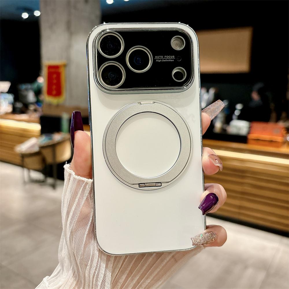 

Вращающийся Кронштейн Покрытие Магнитный Чехол Для iPhone 17 16 15 14 13 Pro Max Для Magsafe Беспроводная Зарядка Подставка Кольцо-Держатель Чехол iPhone17 Pro