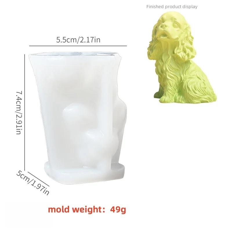3D Cat Dog Candle Silicone Mold Multiple Cute Animals Shape Aromatherapy Soap Resin Molds Cake Decor Candy Chocolate Baking Tool