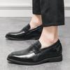 New Designer Penny Loafter Patent Leather Slip On Shoes For Men Casual Loafers Business Formal Dress Footwear Zapatos Hombre