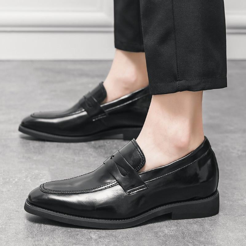 New Designer Penny Loafter Patent Leather Slip On Shoes For Men Casual Loafers Business Formal Dress Footwear Zapatos Hombre