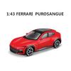 New In Stock Bburago 1:43 Ferrari 12cilindri Alloy Miniature Diecast Model Ferrari 296 Gtb Ferrari Purosangue Car Model Toy Gift