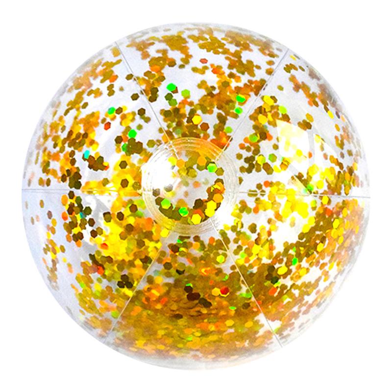 Non-Toxic 40Cm Inflatable Glitter Beach Ball Summer Water Ball Sequin Beach Toys For Beach Swimming Pool Play Party Toys For Kids Adult