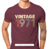 1971 50th Anniversary Fabric Tshirt Vintage Color Elegant T Shirt Oversize Unisex Tees Shirt New Design Big Sale