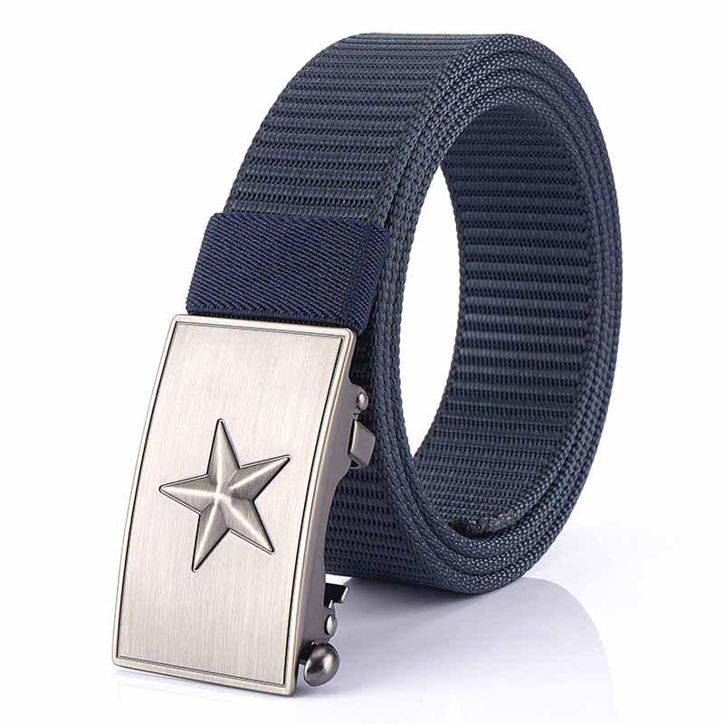 35CMNylon Waistband Toothless Automatic Buckle Outdoor Training Tactical Men's Business Shirt Fire