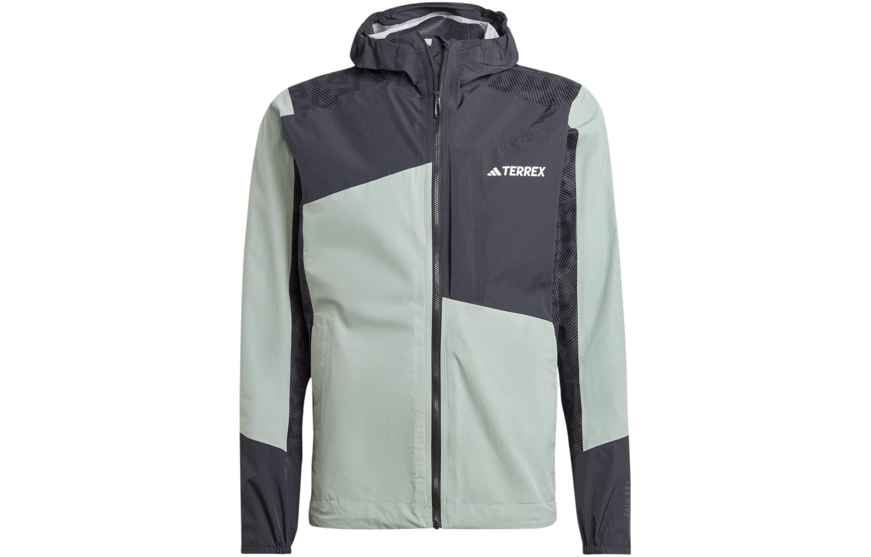 Adidas Waterproof And Rainproof Windbreaker Jacket Men s Dusty Green IP1419 M