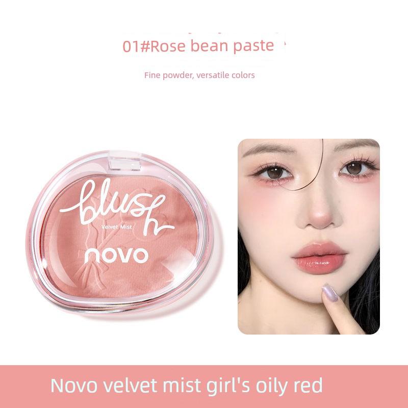 Novo Single-Color Matte Blush in Natural Pink Shades, Korean-Style Nude Makeup with a Delicate and Pure Look, Blush Palette