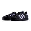 adidas Originals Superstar 2 Rutschfest Abriebfest Niedrig geschnitten Skateboard-Schuhe Unisex Schwarz Lila JI0079(Team1253-)