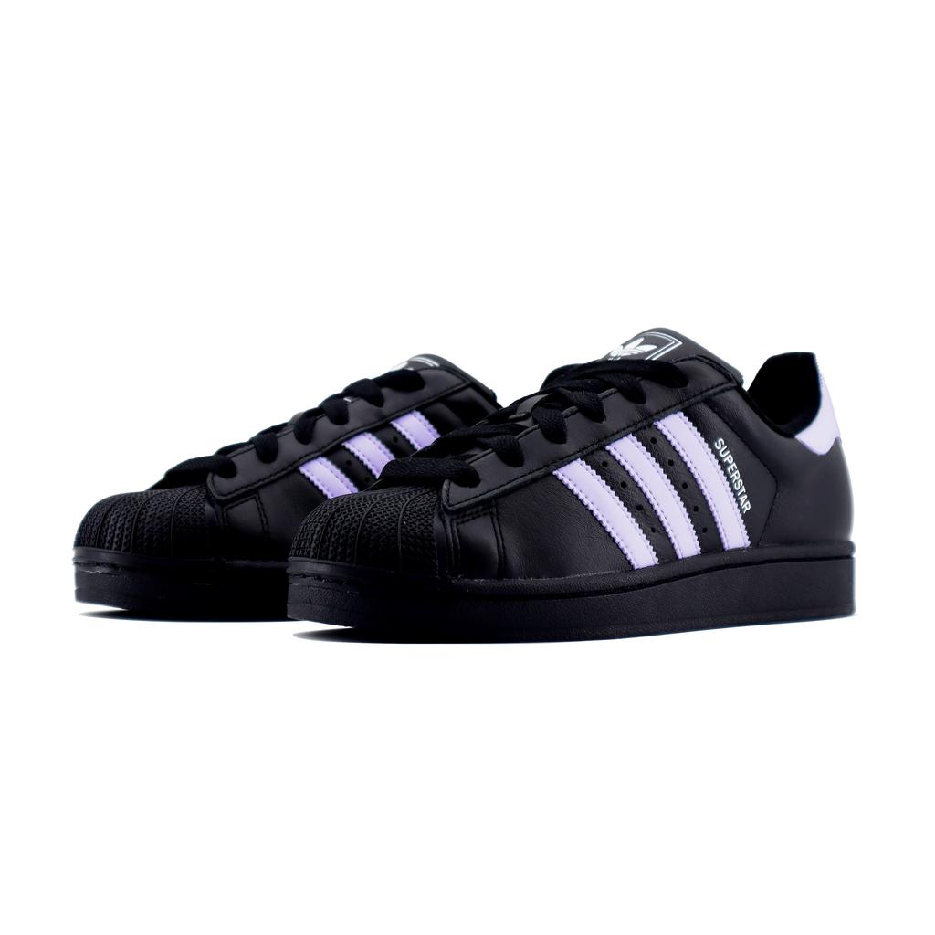 adidas Originals Superstar 2 Rutschfest Abriebfest Niedrig geschnitten Skateboard-Schuhe Unisex Schwarz Lila JI0079(Team1253-)
