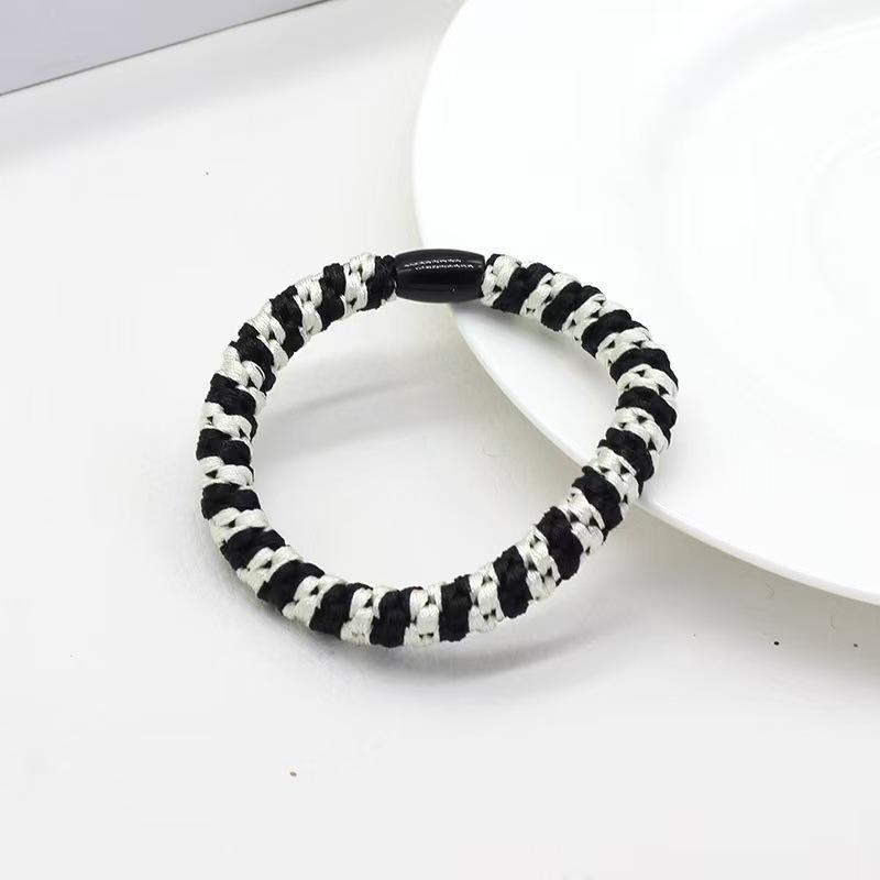 High-Elastic Embroidery Thread Hair Tie for Women - Twisted Ponytail Holder