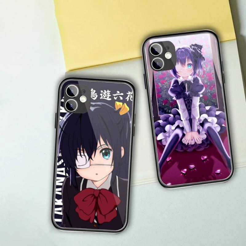 Demo Koi Ga Shitai Handyhülle für IPhone 14 13 12 11 XS X 8 7 6 Plus Mini Pro Max SE 2022 Schwarz PC TPU Glas Handyhülle