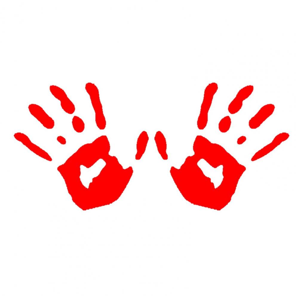 

Easy to Apply Car Decal Vibrant Car Mirror Palm Decals Colorful Handprint Stickers for Off-road Suvs Vehicles Waterproof Pvc червоний