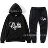 Mens Womens Hooded Sweatshirt Jogger Pants Set Casual Streetwear Outfit Sporty Loose Fit