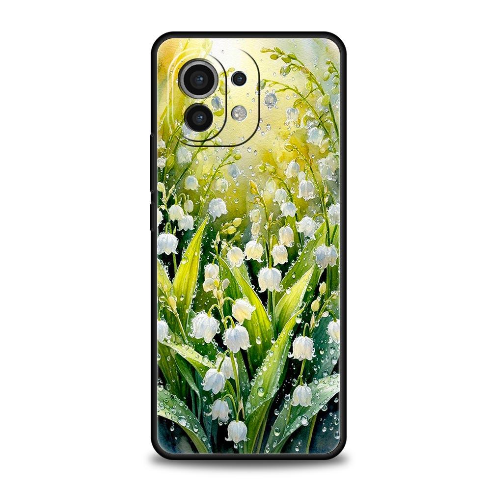 Lily Of The Valley Clear Floral Phone Case Cover for Xiaomi Mi 17 15 14 13 12 11 Ultra 15T 14T 13T 12T 11T Pro Lite 5G Soft TPU