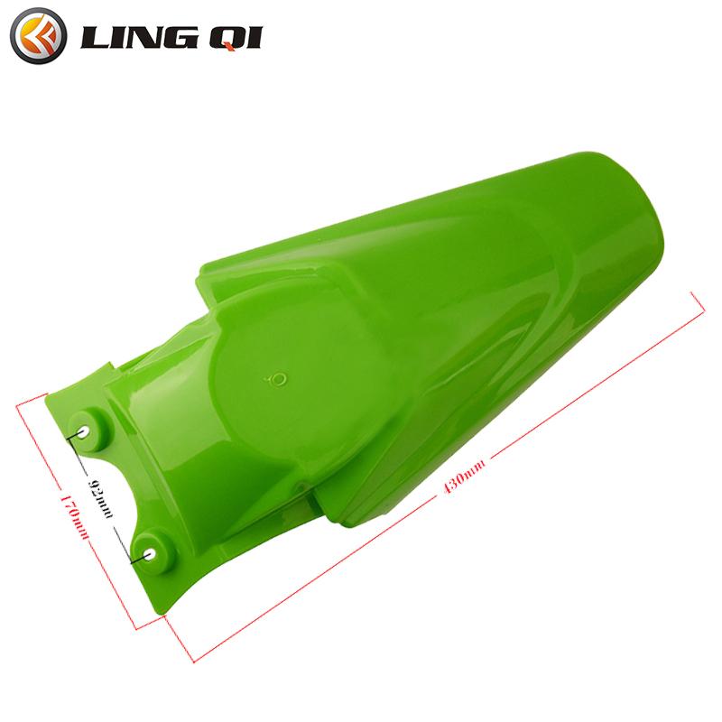 LINGQI Modified Plastic Rear Fender Fit To KLX 110 KX65 Pit Dirt Bike Mudguards Tail Fender Protector Guards for KLX110