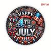 Vintage Patriotic 4th July Aluminum Tin Sign, American Flag Wall Art Decor for Home Bar Garage Man Cave, Durable Metal Plaque
