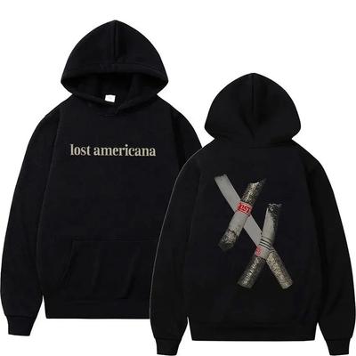 Raper MGK Lost Americana Tour 2026 Bluza Męska Damska Vintage Hip Hop Moda Długi Rękaw Oversize Bluzy Streetwear