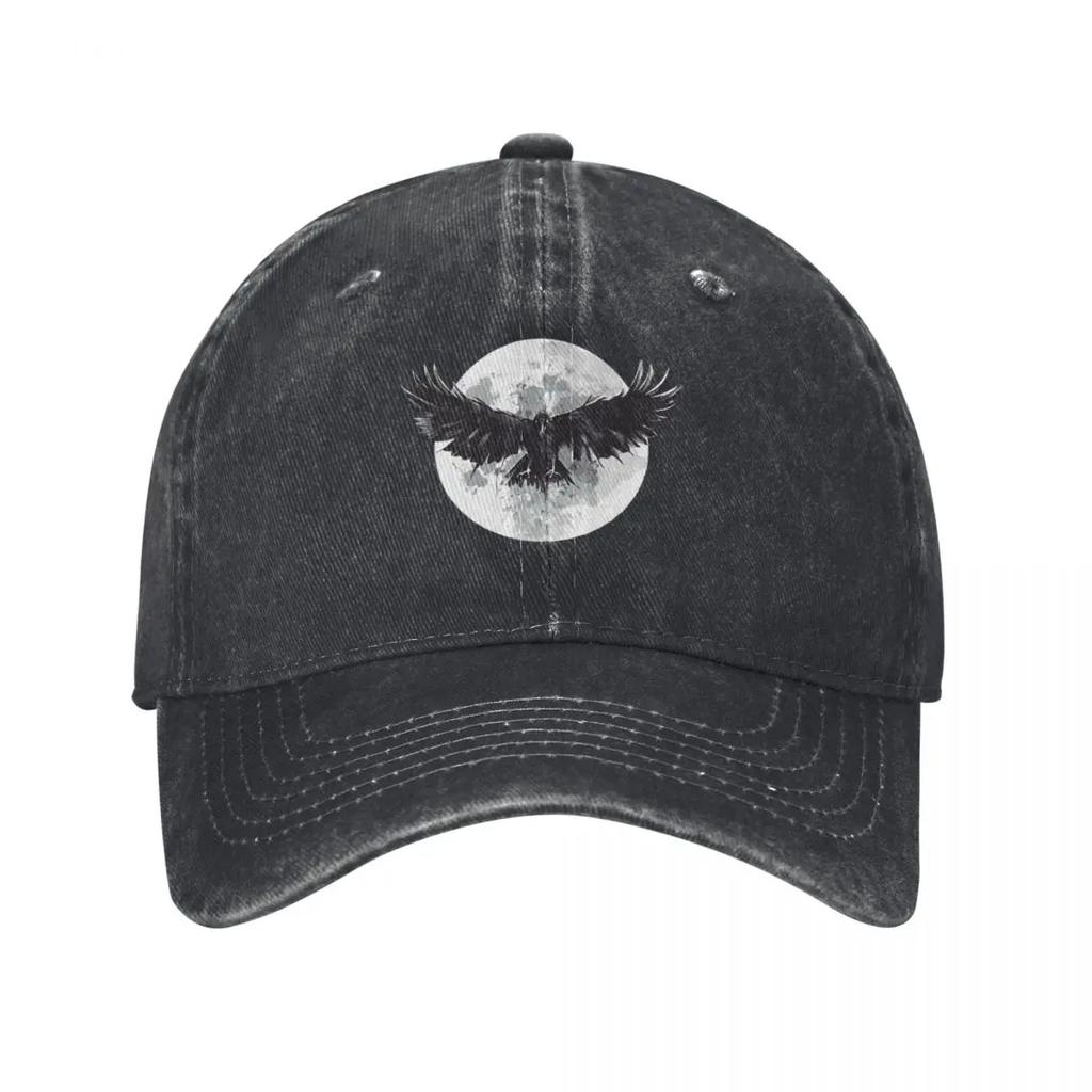 Raven Moon Baseball Cap Golf Hat Unisex For The Sun Kids Hat Foam Party Hat Unisexs Tennis Womens