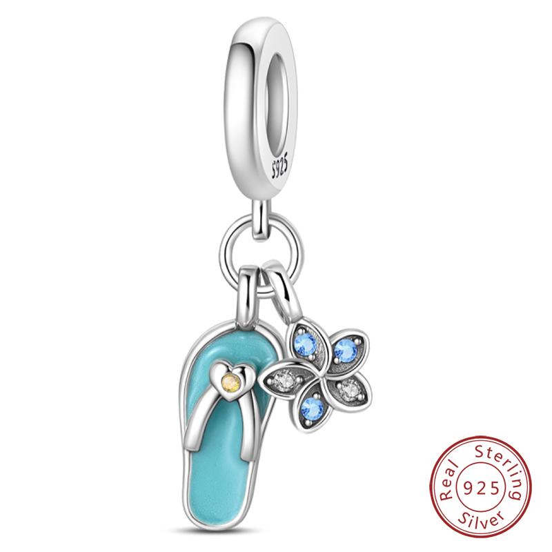 Copper Blue Purple Butterfly Perfume Bottle Starry Sky Air Balloon Charms Beads Fit Diy Bracelets Jewelry