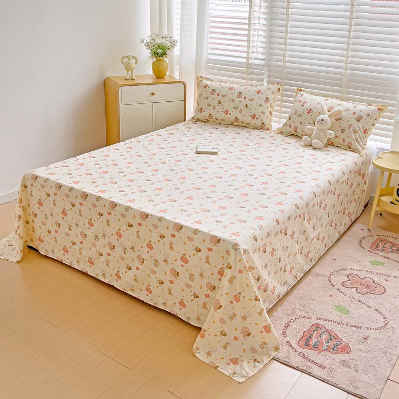 Soft Home Bed Linen Sheets Bed Flat Sheet for Double Bed Plain Solid Color Top Sheets Single/Queen/King Flat Bedsheets