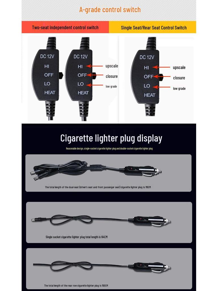 12V Elektrický vyhřívaný podsedák do auta na zimu
