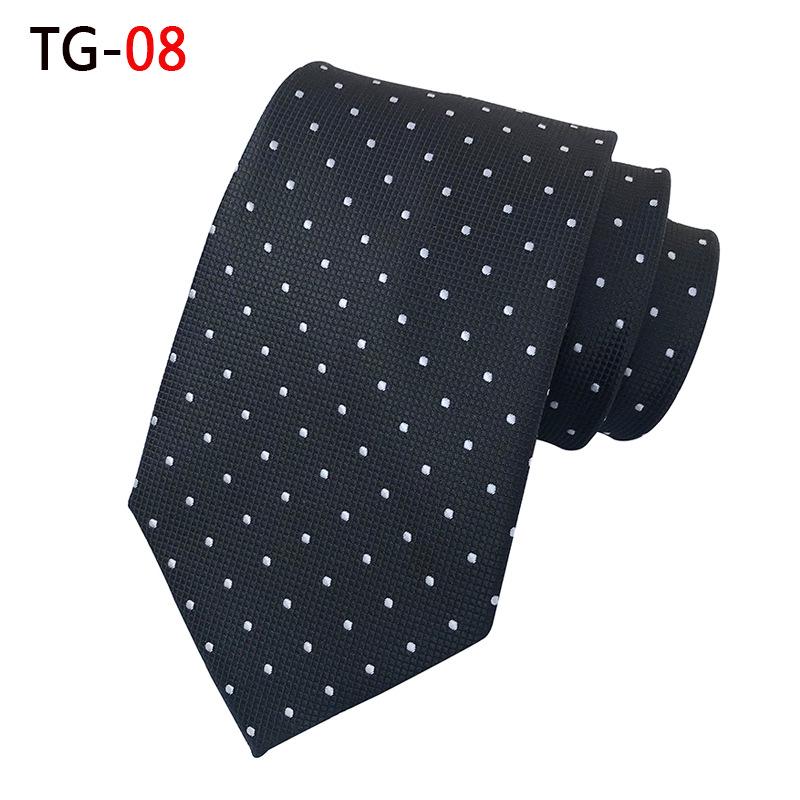 Men's Multi-Color Plaid Polka Dot Tie - Versatile for Formal & Casual Wear