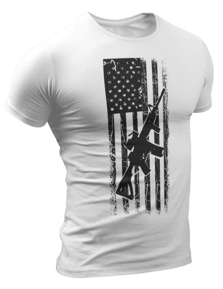 

2nd Amendment T-Shirt Pro Second Amendment USA American Flag Patriotic T-Shirt 4XL