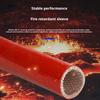 Diameter 25mm High Temperature Resistant Fiberglass Tube Silicone Resin Coated Glass Fiber Braided Fireproof Sleeve