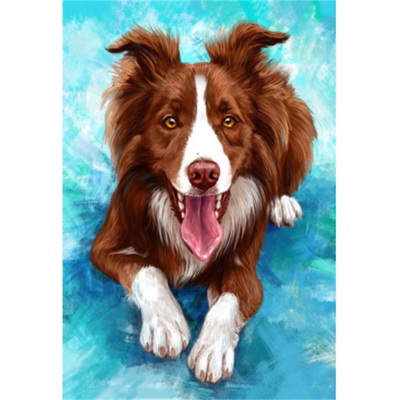 

5D DIY Алмазная картина Милые собаки Алмазная вышивка Набор для вышивки крестом Полный горный хрусталь Мозаика Домашний декор Square 30x40cm