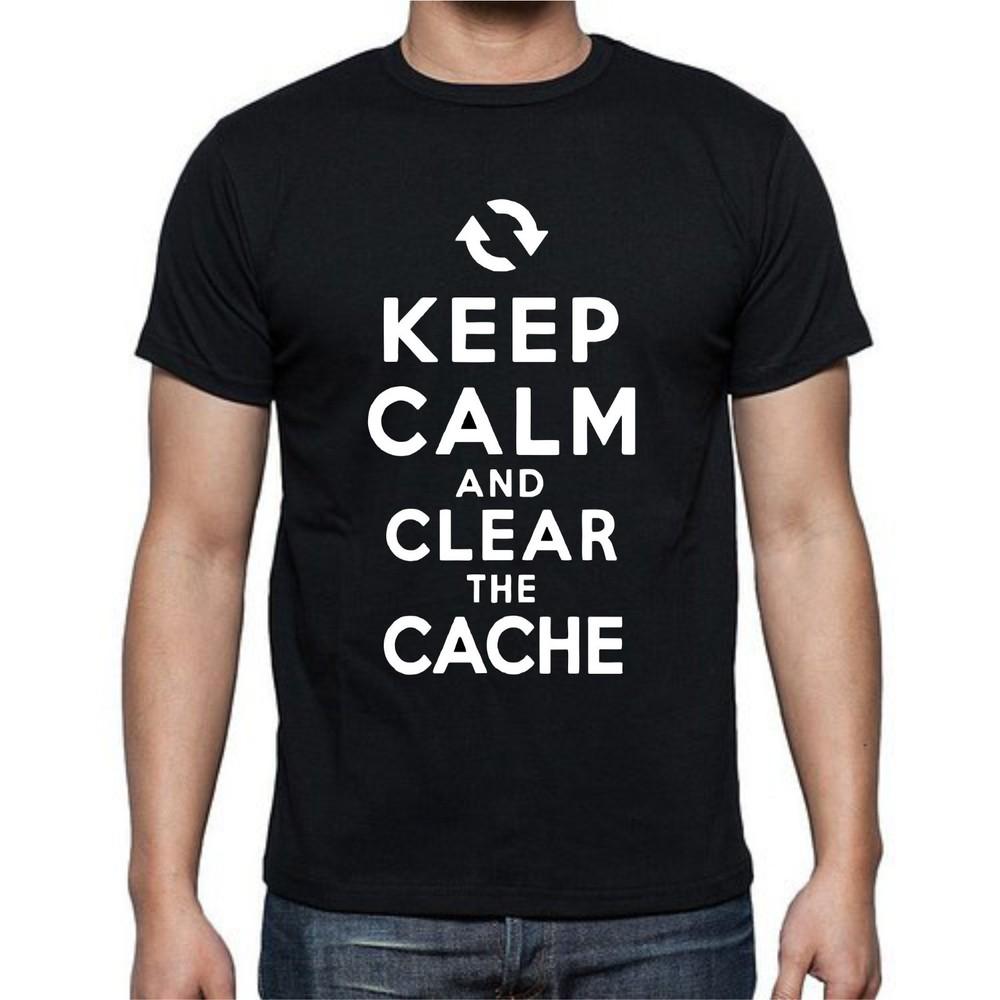 

Keep Calm And Clear The Cache Internet History T shirt tee L