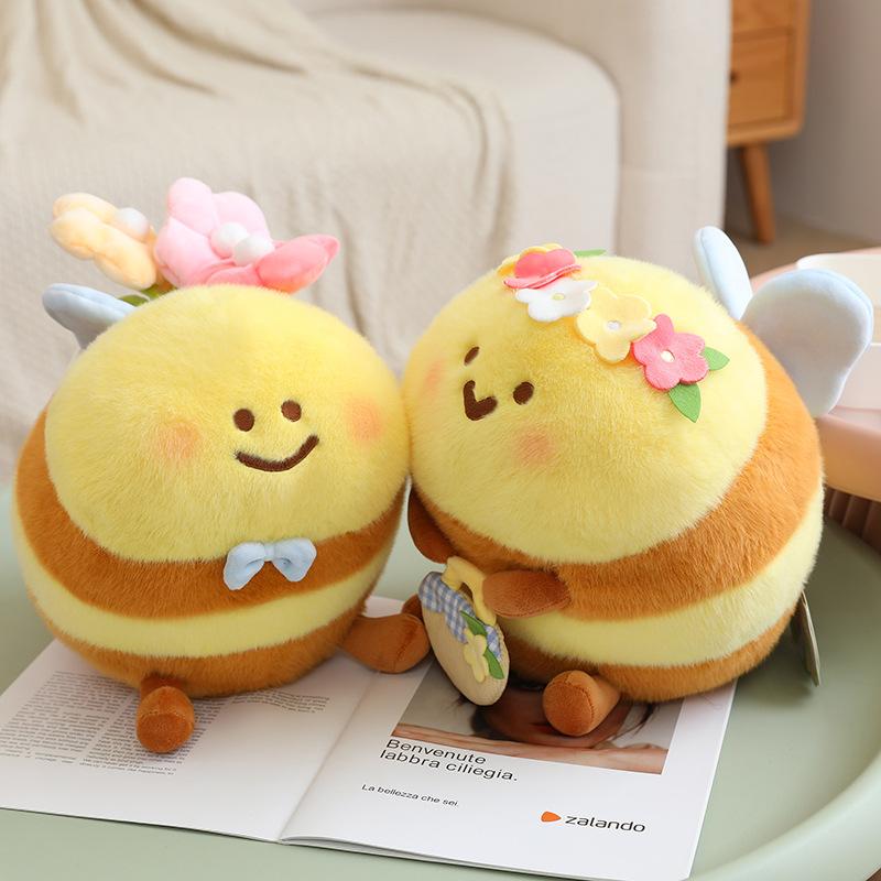 Sanfu Same Flower Basket Little Bee Doll Doll Plush Toy Bee Pendant Birthday Gift Grab Small Pendant