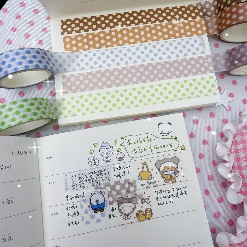 Colored Dots Washi Tape Polka Dot Decorative Stickers New Masking Tape  DIY Scrapbook