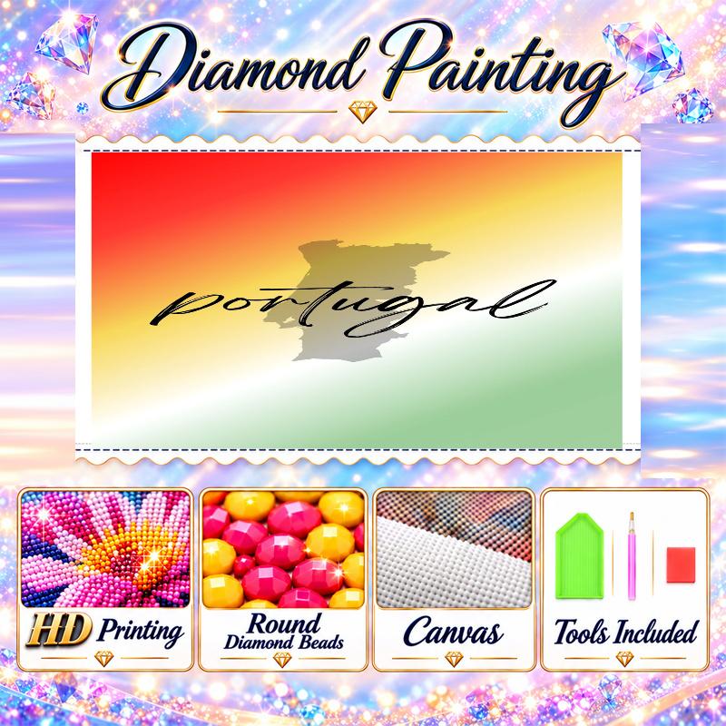 Portugal national football team Diamond Painting Kit 5D Full Drill DIY Diamond Mosaic Wall Art Home Decor