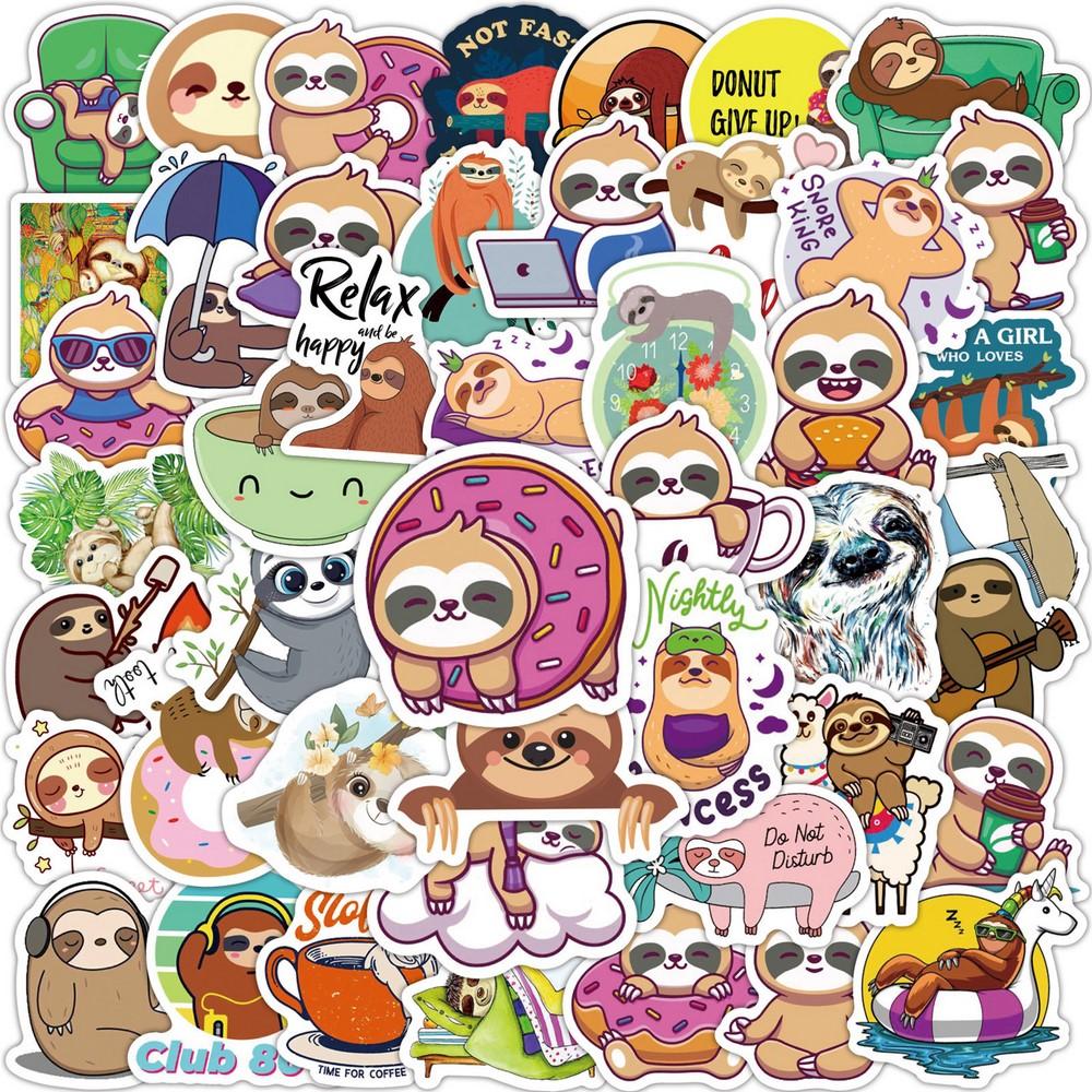 50Pcs Cute Animal Graffiti Stickers Kids Toy Fridge Phone Case Wall Room Cartoon Diy Aesthetic Vinyl Decor Children Girls