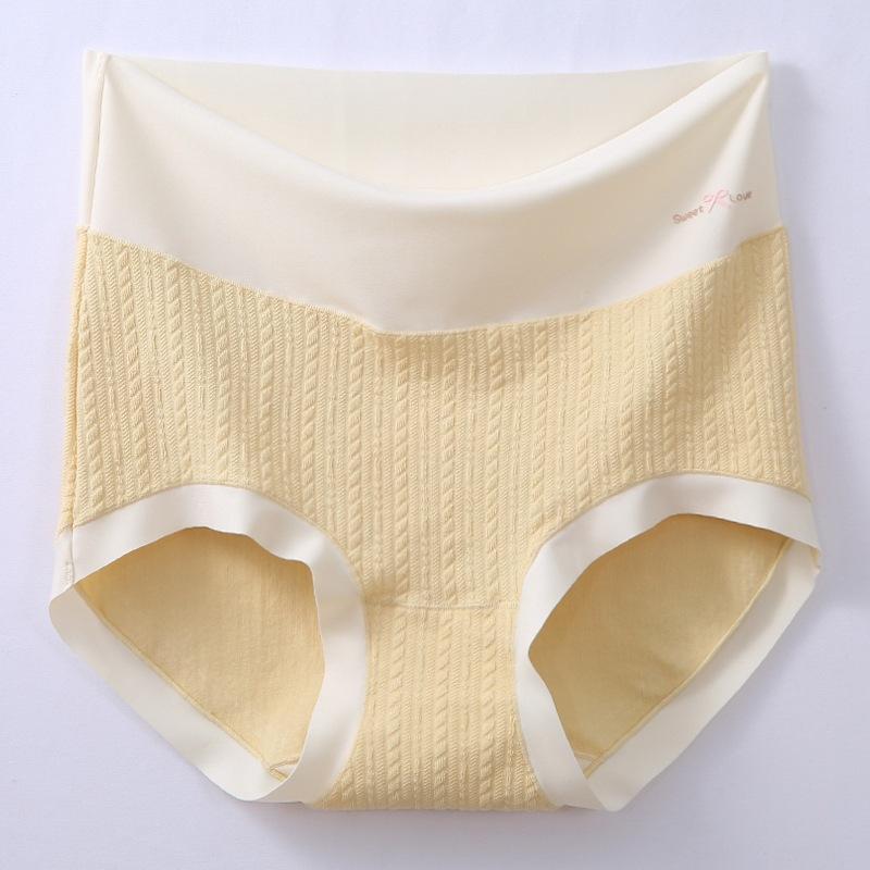Bomullsundertøy Høy midje Dame Stor størrelse Høst 5A Antibakteriell skritt Truser Magehold Hofter Undertøy