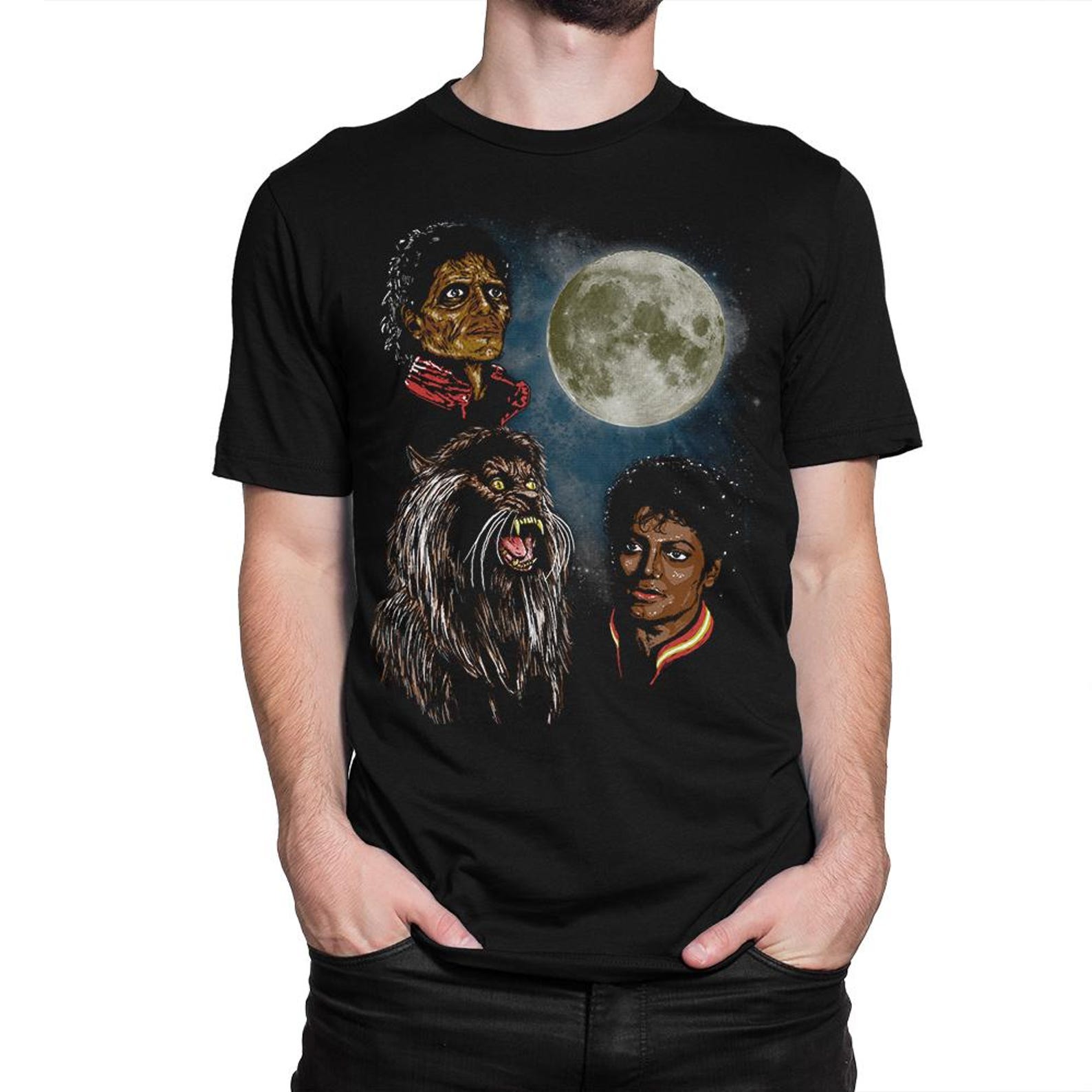 Michael Jackson Thriller Art T-Shirt, Men s and Women s Sizes Tee XL