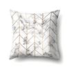 Polyester Pillow Case Nordic Ins Style Marble Geometric Printed Peach Leather Velvet Living Room Sofa Pillow Case