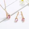 18K Gold Plated Pendant Zirconia Jewelry Set 18k Gold Plated Jewelry Sets Necklace Set for Women