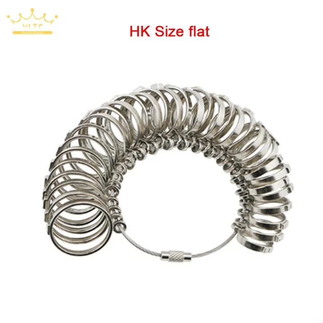 Professional Jewelry Tools Ring Gauge Mandrel Stick Finger Ruler Ring Sizer Measuring HK Size DIY Jewelry Size Sets Metal