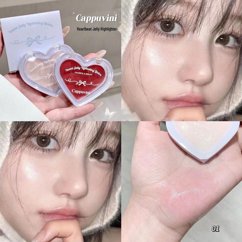 Cappuvini Heartbeat Jelly Glow Highlighter Balm for Radiant Complexion