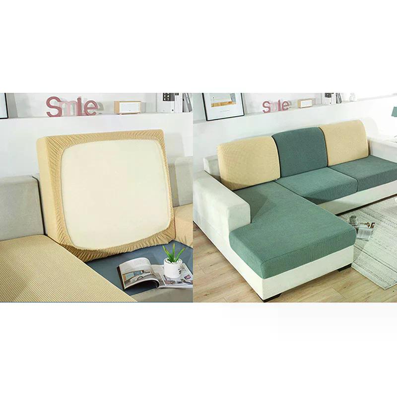 Elastischer Sofasitzbezug Dehnbarer 1-Sitzer Kissenüberzug Rutschfest Staub Sofa Couch Dicker Kissenbezug
