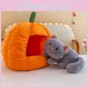 Pumpkin Pet House Cozy Plush Nest With Premium Pp Cotton For Furry Friends Gift