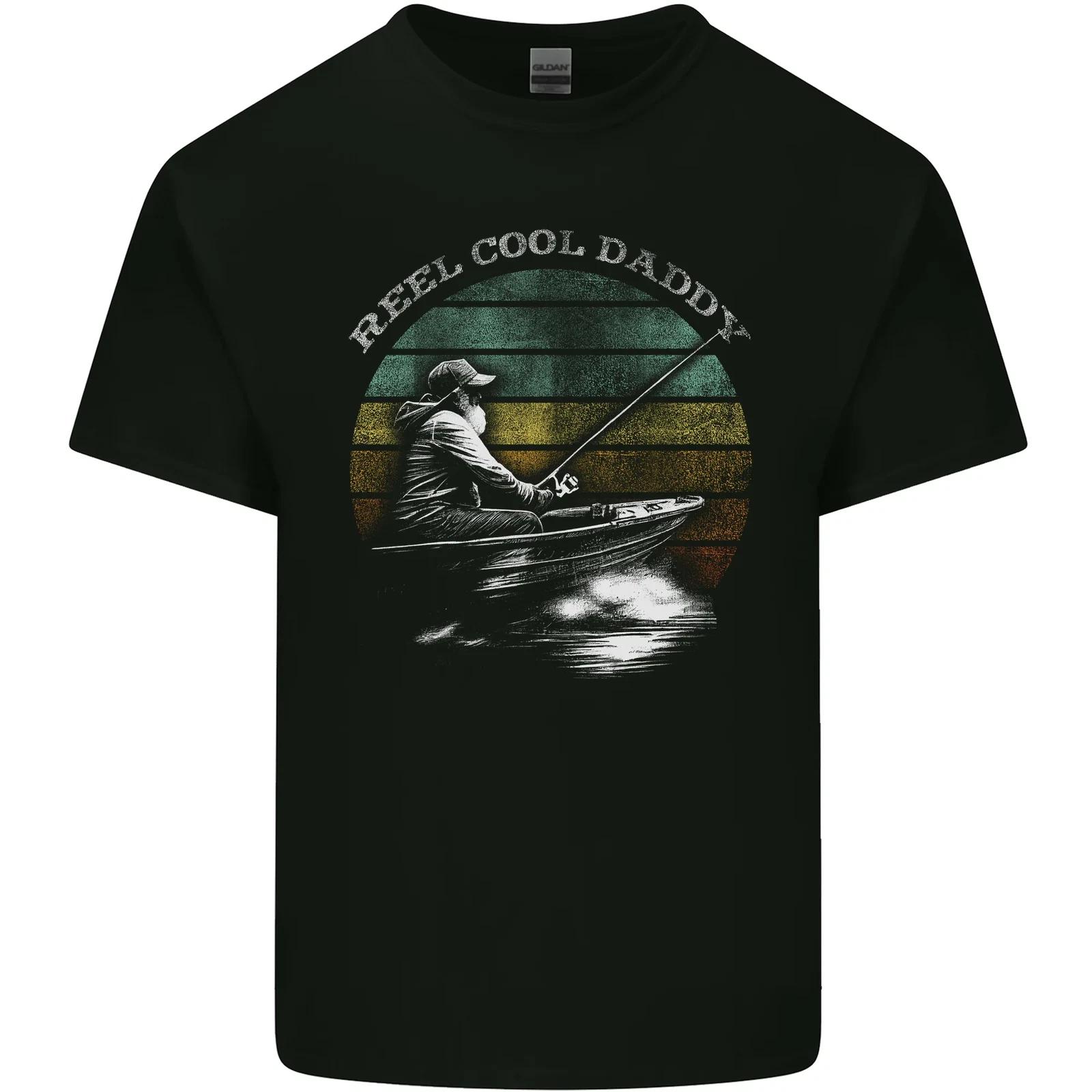 Reel Cool Daddy Funny Fathers Day Fishing Kids T-Shirt Childrens 3XL