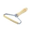 Stainless Steel Double-Sided Lint Remover with Wooden Handle for Woolen Coats
