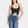 Adidas Originals Trefoil Brand Logo Print Camisole Women Tops Black IC8524