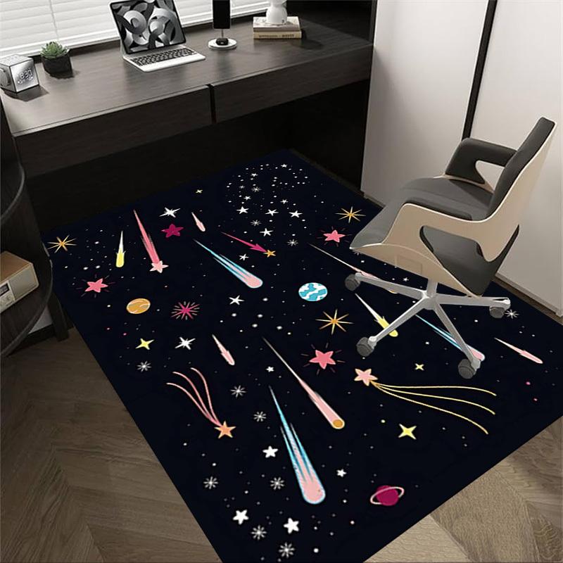 1PC space stars Extra Large Non Slip Floor carpet, Office, family, bedroom, Studio Large Area Rug Indoor Rugs, Vibrant Colors