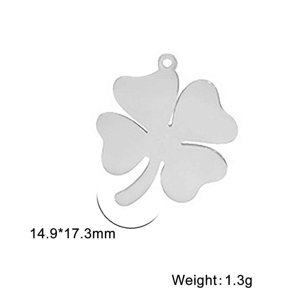 

Teamer 5pcs/Lot Four-Leaf Clover Charms For Stainless Steel Jewelry Making Pendant DIY Acccessories For Bracelet Necklace Gifts