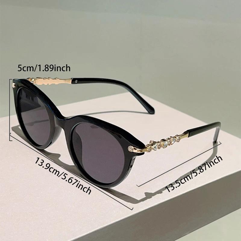 Round Sunglasses with Rhinestones Women  New in Gradient Outdoor Decor Shades Trendy Luxury Brand Design Sun Glasses