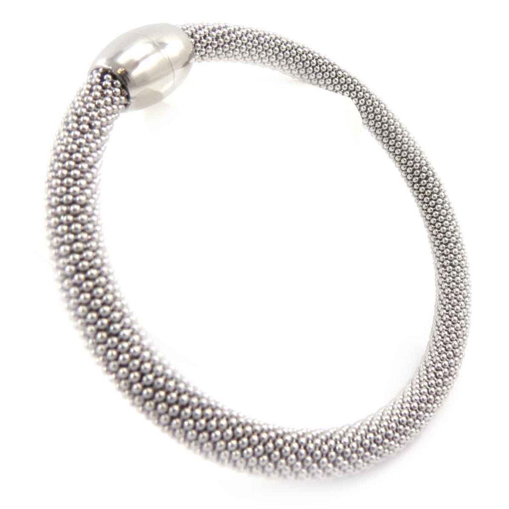 Les Trésors De Lily [J7213] - Silver 'Choreography' Steel Bracelet - 6 Mm
